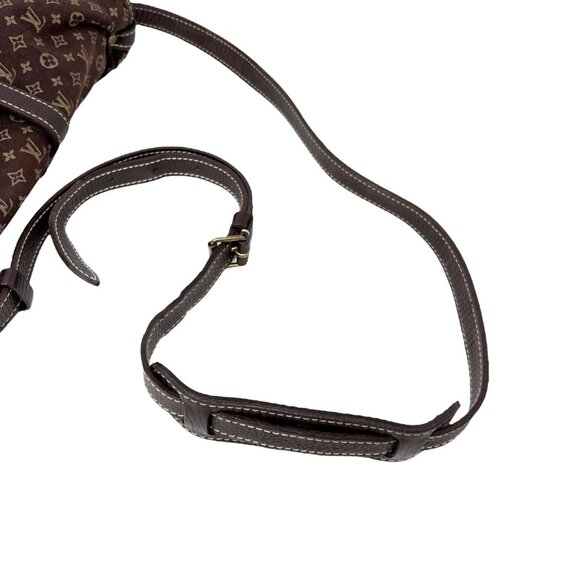 LOUIS VUITTON Vintage Monogram Saumur Doubled Crossbody Brown Green [106379] - Picture 14 of 16